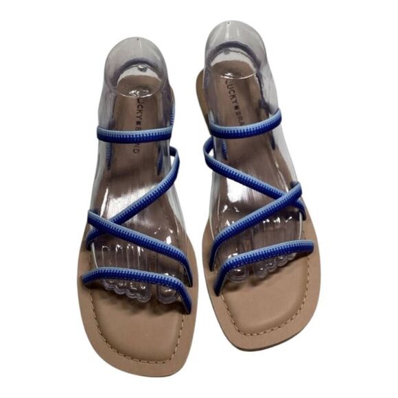 Lucky Brand Bizell Strappy Elastic Sandal NWT | Designer Summer Shoes - Picture 1 of 14